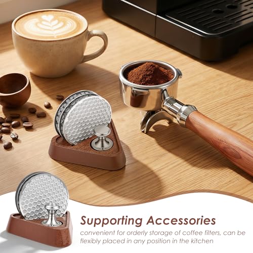 53.3mm Stainless Steel Puck Screen Set with Magnetic Extractor & Stand