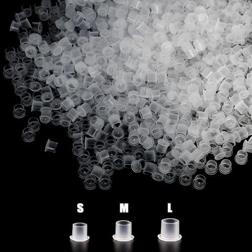 SOTICA 1000pcs Small 11mm Tattoo Ink Caps with Base - Disposable Ink Cups
