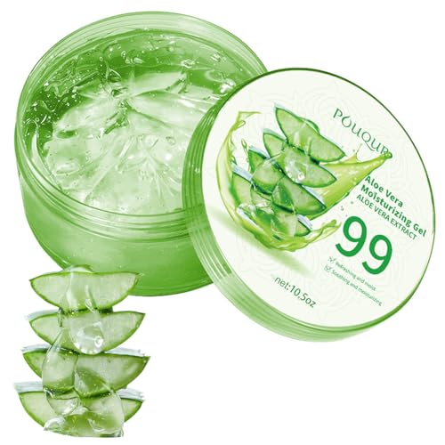 Organic Aloe Vera Gel 99% Pure - Soothing Skin Care for Sunburn Relief, 7.05oz