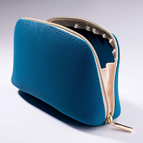 Blue Silicone Makeup Bag for Purse – Cute Travel Cosmetic Pouch