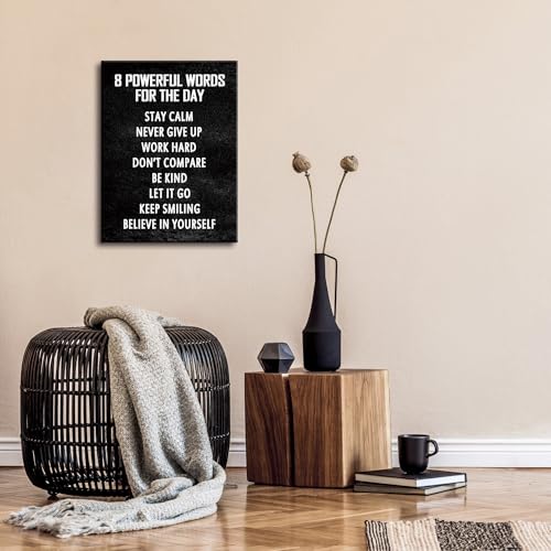 Inspirational Motivational Quote Canvas Print - 16x12 Inch Wall Art