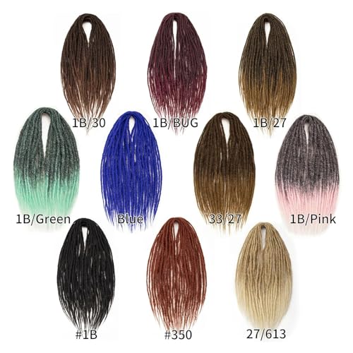 SuyiIRL 24-Inch Pink Double Ended Dreadlock Extensions, 15 Strands Synthetic