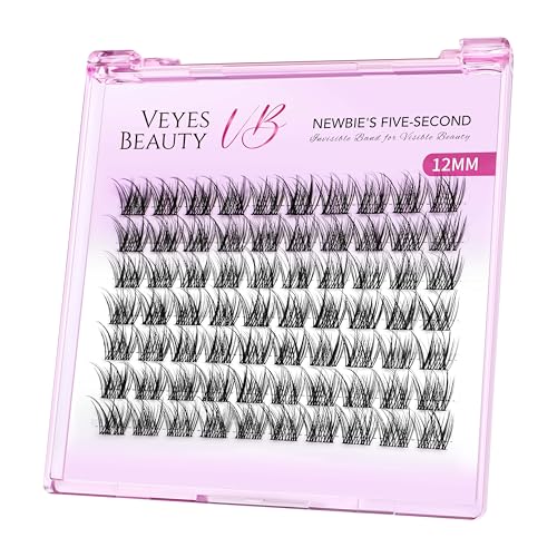 VEYESBEAUTY LuxeBold 12mm Lash Clusters - Quick & Easy Extensions