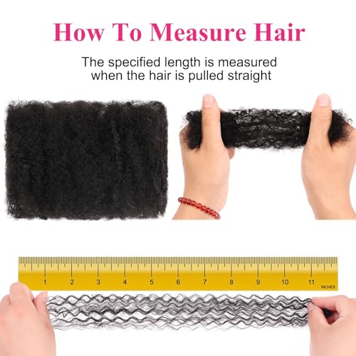 Unionbeauty 16 Inch Afro Kinky Bulk Hair - 3 Packs for Dreadlocks