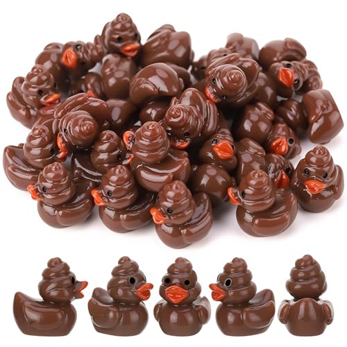 50 Mini Poop Duck Figurines - Funny Gag Gifts & Party Favors