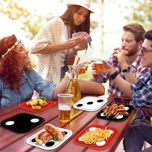 48PCS Casino Dice Paper Plates for Game Night Party Supplies