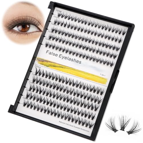 VAYATOR 10-12mm Mixed D Curl False Eyelashes Kit 200 Pcs Natural Mink Look