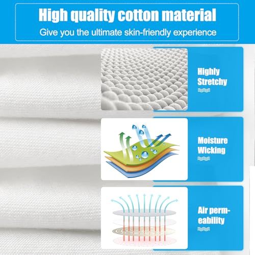 4 Pairs Breathable Cotton Gloves for Hand Care & Eczema Relief