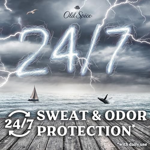 Old Spice Antiperspirant Deodorant for Men, 24/7 Odor Protection, Thunder Rain + Electric Lily, 2.6 oz