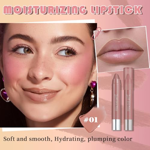 Hydrating Warm Nude Lip Crayon - Creamy Moisturizing Stick