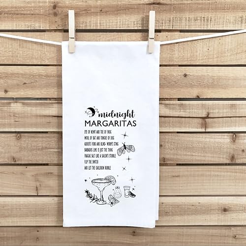 Midnight Margaritas Tea Towel - Halloween Kitchen Gift