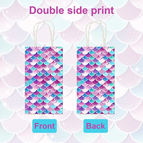 16 Pcs Mermaid Party Favor Bags - Under the Sea Goodie Bags
