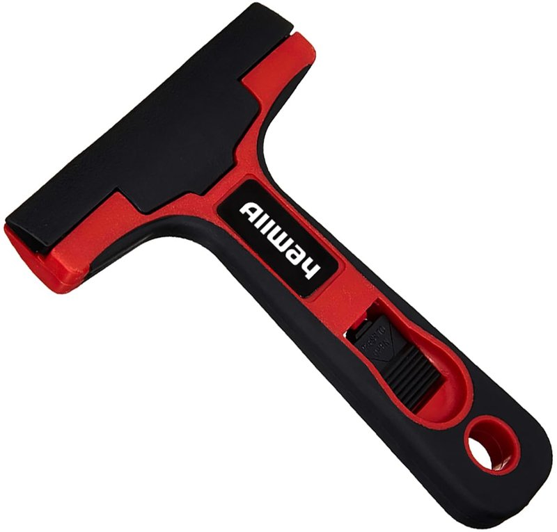 ALLWAY GTS Soft-Grip Glass & Tile Scraper, 4″