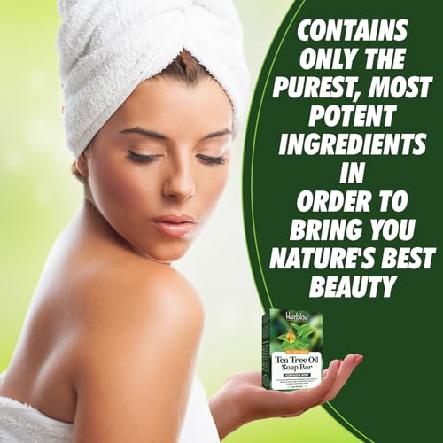 Herblov Tea Tree Oil Soap Bar – 4oz Natural Skin Cleanser