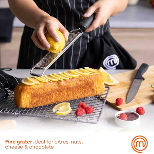 MasterChef Stainless Steel Zester Grater with Non-Slip Grip