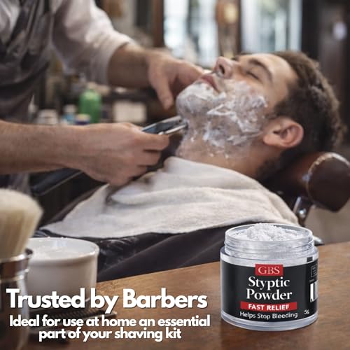 Styptic Powder Jars ? Professional Grooming First Aid for Shaving Nicks, Razor Cuts & Razor Burn ? Quick Healing Blood Stop Powder, 3 Pack (.18 oz Each)