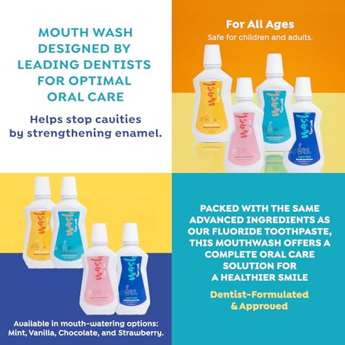 SuperMouth Nano Hydroxyapatite Fluoride Mouthwash, Chocolate - Enamel Support