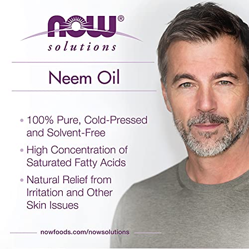 100% Pure Neem Oil by NOW Foods - Natural Skin Relief, 1 oz (Pack of 2)