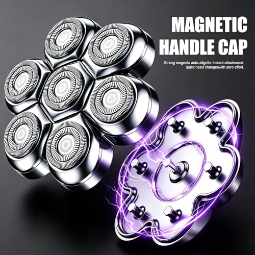 7D Magnetic Replacement Head for Electric Rotary Shavers - Universal Fit