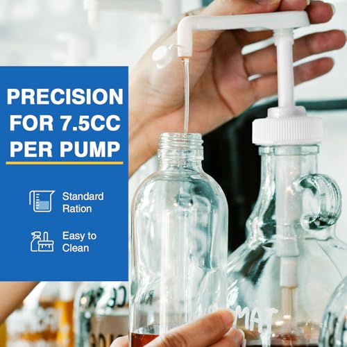 4-Pack Leak Proof Gallon Syrup Pump Dispensers for 1 Gallon Bottles