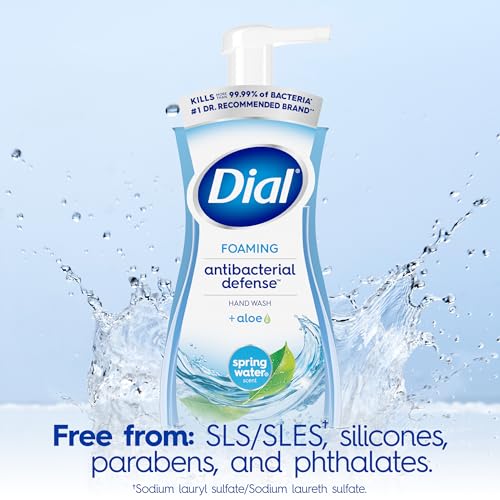 Dial Antibacterial Foaming Hand Wash - Spring Water, 7.5 fl oz (Pack of 2)