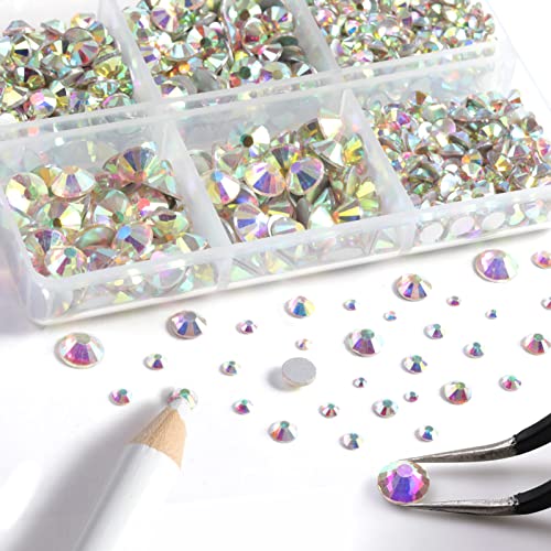 Beadsland 8300pcs Flatback Rhinestones Kit - Crystal AB for Crafts