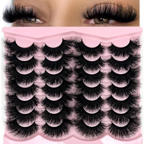Loladook Fluffy 20mm Thick Faux Mink Strip Lashes - Cat Eye, Dramatic, Reusable