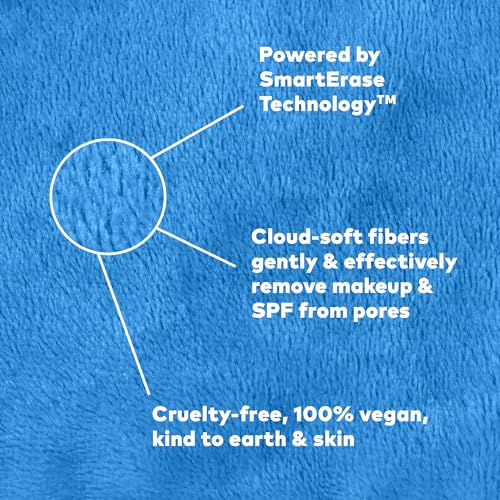 The Original MakeUp Eraser PRO, Effortlessly Remove All Makeup Using Only Water, Including Waterproof Mascara, Eyeliner, Foundation, Lipstick, Sunscreen,and More! Berry Blue, 1ct