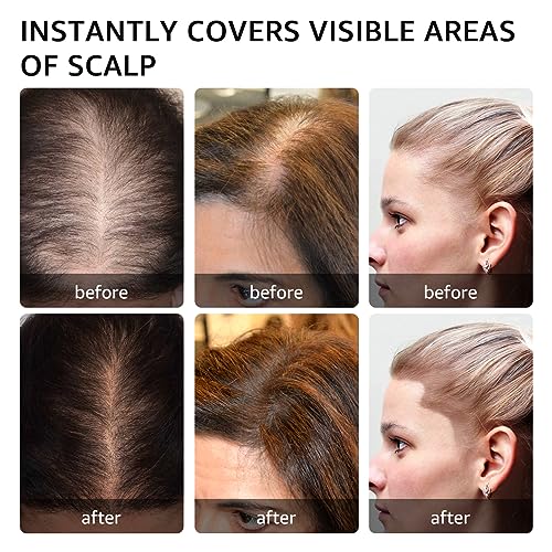 EFLY Root Touch Up Powder Brown 0.14oz for Gray Hair, Thinning Hair & Beard Line, Temporary Hair Color