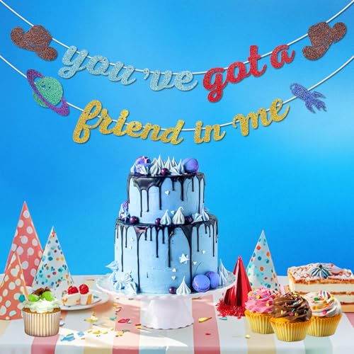 You've Got A Friend in Me Banner - Cartoon Birthday Party Decor