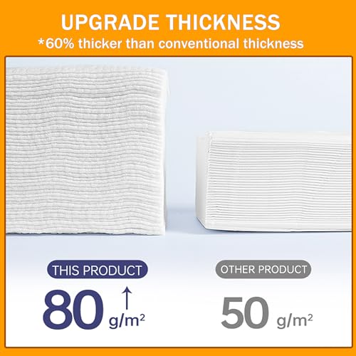 Disposable Face Towels, 100 Count (Pack of 4) - Ultra Soft & Lint-Free