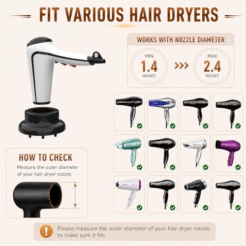 WPESI Hair Dryer Diffuser for Curly Hair - Quick Drying & Heat Resistant