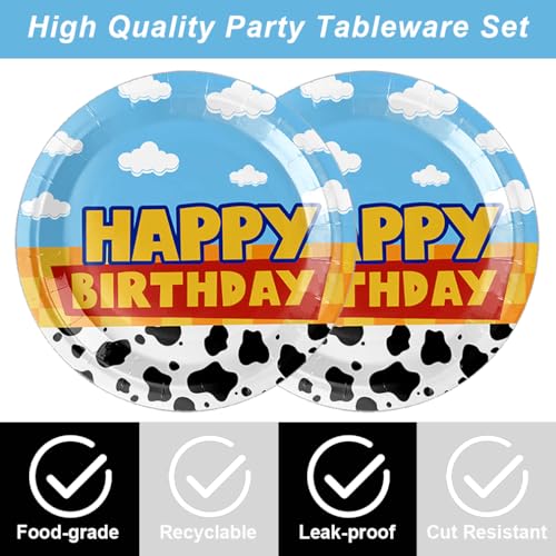 Blue Sky White Clouds Birthday Party Supplies - 40pcs Set