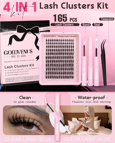 Fluffy Manga Lash Clusters Kit C-Plush 12-16mm - DIY Anime Look