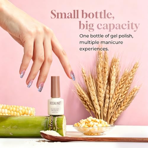 ROSALIND 12PCS Glitter Gel Nail Polish Kit - Sparkle Sequins for Party Night