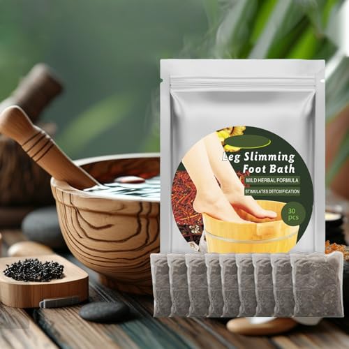 Herbal Foot Soak Bags 30pcs - Relaxing Mugwort & Herbal Foot Bath for Tired Feet