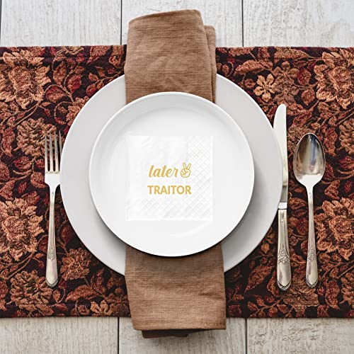 Going Away Party Cocktail Napkins - 50 Pack, 4.5" x 4.5"