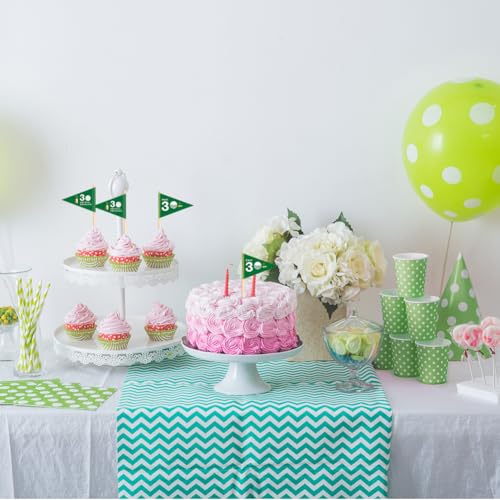 Golf Themed Toothpick Flags - 20 PCS Par 30 Birthday Picks
