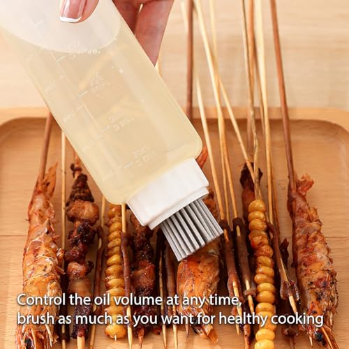 Food-Grade Silicone Oil Brush Dispenser - 175ml 2pcs Set