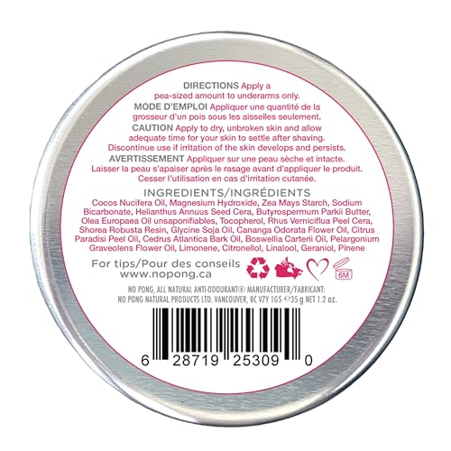 No Pong Flower Power Vegan Deodorant 35g - Aluminum-Free