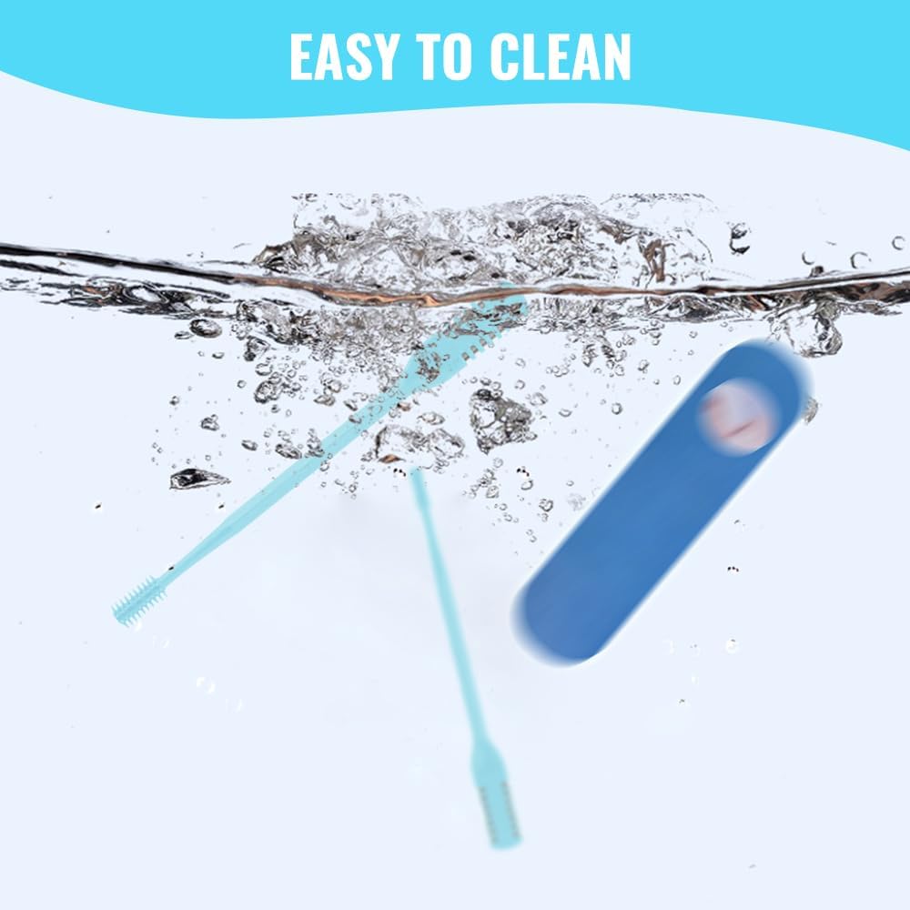 Nasal Hair Cutter - 2-in-1 Manual Nose Trimmer with Cleaning Brush | 360° Rotating Design, Double-Sided Tool for Men & Women (White, 3 PC)