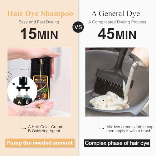 Cherry Brown Hair Dye Shampoo - 3-in-1 Color & Care Solution
