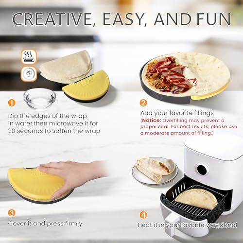 Tortilla Crimper & Sealer for 10-12” Flour Tortillas - BPA-Free