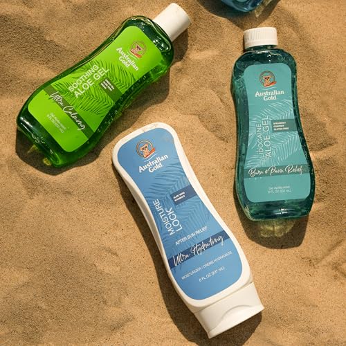 Australian Gold Tan Extender Lotion & Aloe Vera Gel Set - Unscented, 12 Fl Oz (Pack of 2)