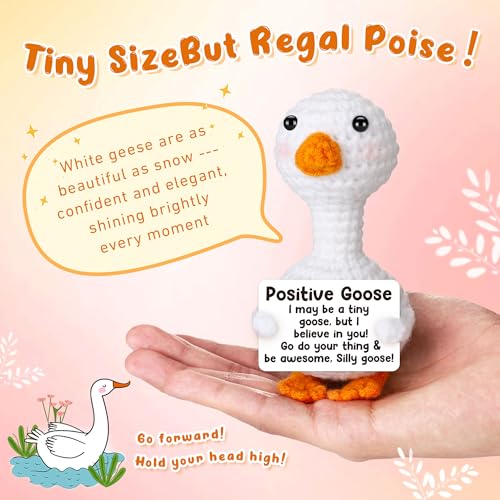 Positive Crochet Goose Gift - Encouragement & Friendship Token