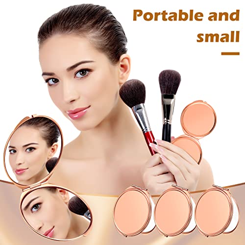 Yalikop Rose Gold 8 Pcs Compact Mirrors - Mini Pocket Vanity Mirrors