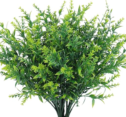 8Pcs UV Resistant Artificial Lavender Plants for Outdoor Decor