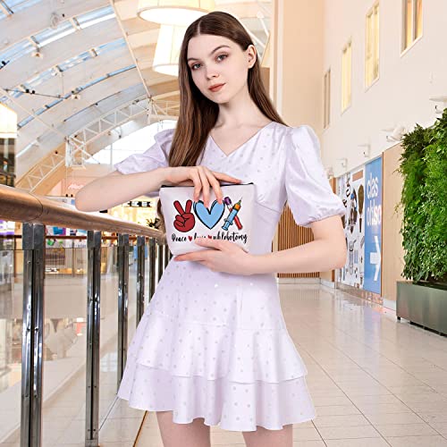 Peace Love Phlebotomy Makeup Bag - Gift for Phlebotomists & Nurses