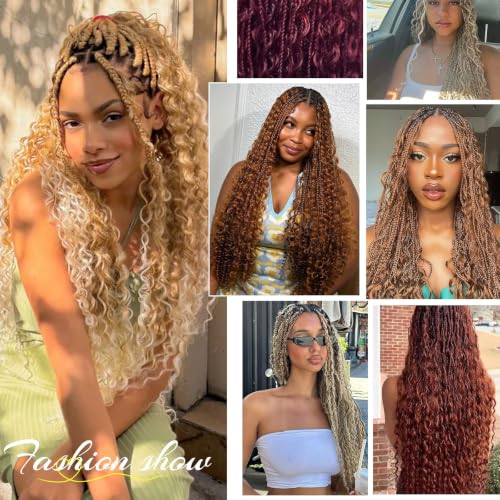 Dark Blue Pre-Stretched Braiding Hair - 26 Inch Boho Style