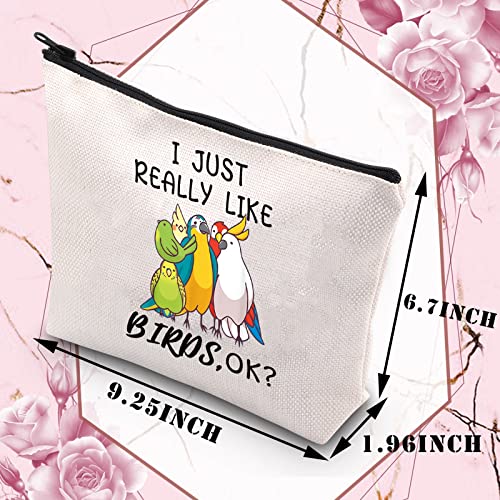 Bird Lover Makeup Bag - Waterproof Cosmetic Pouch for Birdwatchers